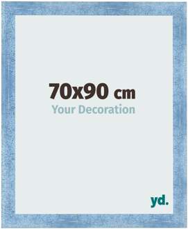 Fotolijst 70x90 cm - Helder Blauw Geveegd - MDF - Pisa
