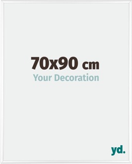 Fotolijst 70x90 cm - Wit Hoogglans - Aluminium - Kent