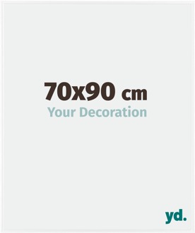 Fotolijst 70x90 cm - Wit Hoogglans - Kunststof - Evry