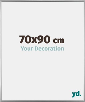 Fotolijst 70x90 cm - Zilver Hoogglans - Kunststof - Evry