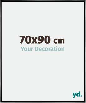 Fotolijst 70x90 cm - Zwart Hoogglans - Kunststof - Evry