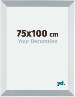 Fotolijst 75x100 cm - Aluminium - Geborsteld - MDF - Mura Aluminium Geborsteld