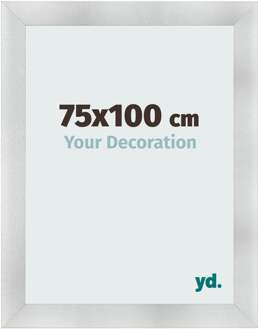 Fotolijst 75x100 cm - Aluminium Geborsteld - MDF - Pisa