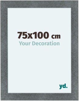 Fotolijst 75x100 cm - IJzer Geveegd - MDF - Como
