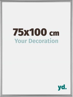 Fotolijst 75x100 cm - Platina - Aluminium - Kent