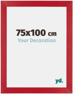 Fotolijst 75x100 cm - Rood - MDF - Mura