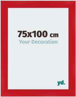 Fotolijst 75x100 cm - Rood - MDF - Pisa
