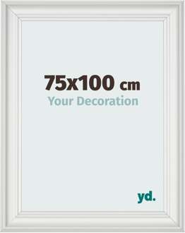 Fotolijst 75x100 cm - Wit Geveegd - MDF - Lazio