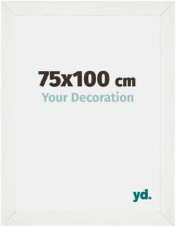 Fotolijst 75x100 cm - Wit Geveegd - MDF - Mura