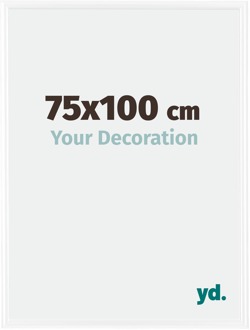 Fotolijst 75x100 cm - Wit Hoogglans - Kunststof - Bordeaux