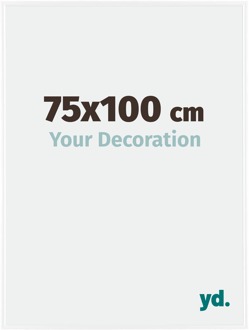 Fotolijst 75x100 cm - Wit Hoogglans - Kunststof - Evry