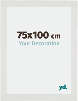 Fotolijst 75x100 cm - Wit Mat - MDF - Mura