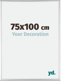 Fotolijst 75x100 cm - Zilver Hoogglans - Aluminium - Kent