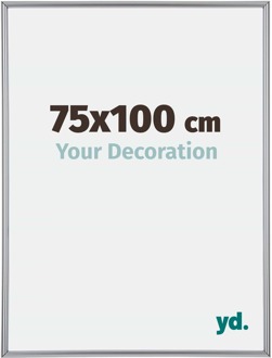 Fotolijst 75x100 cm - Zilver Hoogglans - Kunststof - Annecy