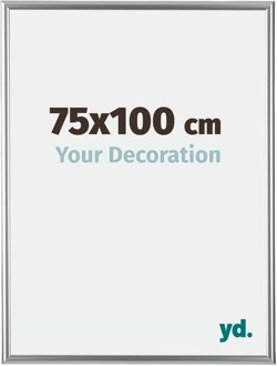 Fotolijst 75x100 cm - Zilver - Kunststof - Bordeaux