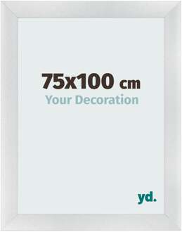 Fotolijst 75x100 cm - Zilver Mat - MDF - Pisa