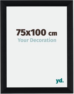 Fotolijst 75x100 cm - Zwart Geborsteld - Aluminium - Tucson
