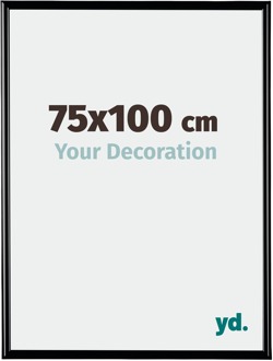 Fotolijst 75x100 cm - Zwart Hoogglans - Kunststof - Bordeaux