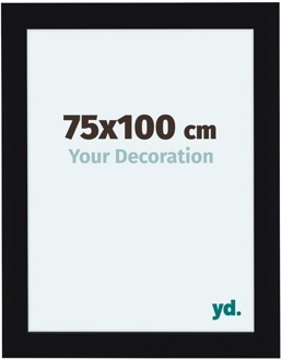 Fotolijst 75x100 cm - Zwart Hoogglans - MDF - Como