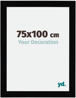 Fotolijst 75x100 cm - Zwart Hoogglans - MDF - Mura