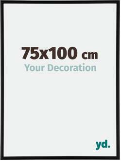 Fotolijst 75x100 cm - Zwart Mat - Aluminium - Kent