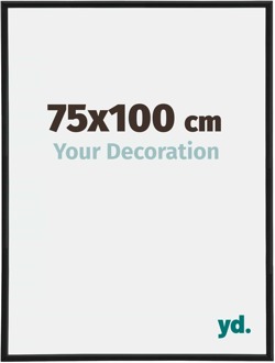 Fotolijst 75x100 cm - Zwart Mat - Kunststof - Annecy