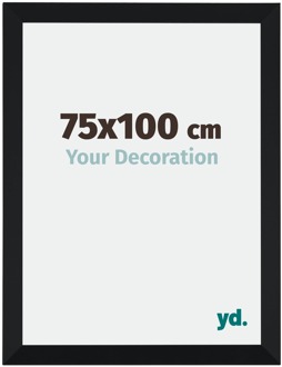 Fotolijst 75x100 cm - Zwart Mat - MDF - Catania