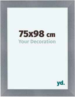 Fotolijst 75x98 cm - Aluminium - Geborsteld - MDF - Como Aluminium Geborsteld