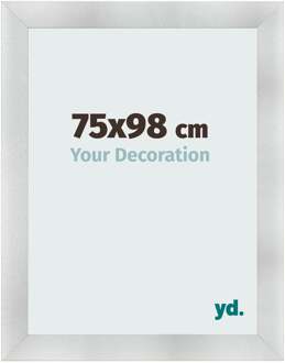 Fotolijst 75x98 cm - Aluminium Geborsteld - MDF - Pisa