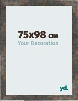 Fotolijst 75x98 cm - Geoxideerd Metaal - MDF - Bologna