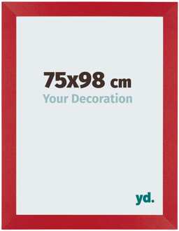 Fotolijst 75x98 cm - Rood - MDF - Mura