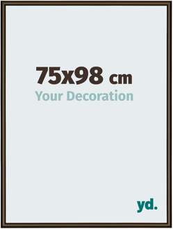 Fotolijst 75x98 cm - Walnoot Structuur - Aluminium - New York