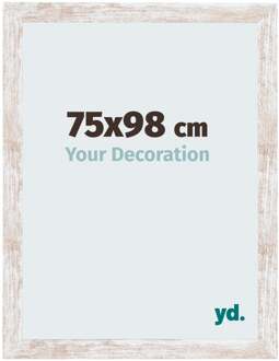 Fotolijst 75x98 cm - White Wash - MDF - Catania
