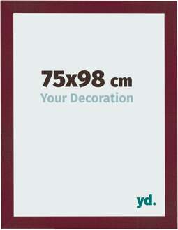 Fotolijst 75x98 cm - Wijnrood Geveegd - MDF - Bologna