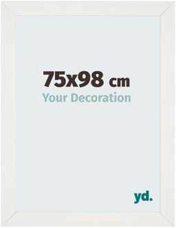 Fotolijst 75x98 cm - Wit Geveegd - MDF - Mura