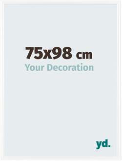 Fotolijst 75x98 cm - Wit Hoogglans - Kunststof - Bordeaux