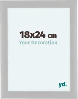 Fotolijst 75x98 cm - Wit - Houtnerf - MDF - Como Wit Houtnerf