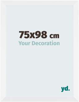 Fotolijst 75x98 cm - Wit Mat - MDF - Catania