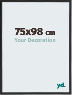 Fotolijst 75x98 cm - Zwart Hoogglans - Aluminium - Miami