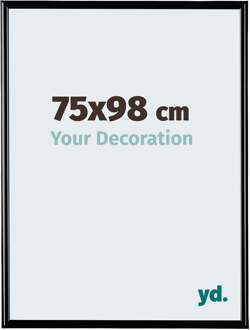 Fotolijst 75x98 cm - Zwart Hoogglans - Kunststof - Bordeaux