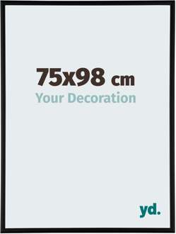 Fotolijst 75x98 cm - Zwart Mat - Aluminium - Kent