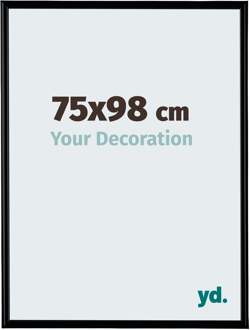 Fotolijst 75x98 cm - Zwart Mat - Kunststof - Bordeaux