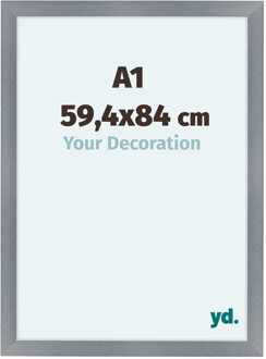 Fotolijst A1 - 59,4x84 cm - Aluminium - Geborsteld - MDF - Como Aluminium Geborsteld - 59.4x84 cm