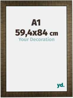 Fotolijst A1 - 59,4x84 cm - Champagne Geborsteld - Hout - Leeds - 59.4x84 cm