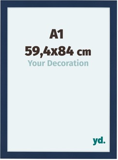 Fotolijst A1 - 59,4x84 cm - Donkerblauw Geveegd - MDF - Como - 59.4x84 cm