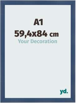 Fotolijst A1 - 59,4x84 cm - Donkerblauw Geveegd - MDF - Pisa - 59.4x84 cm