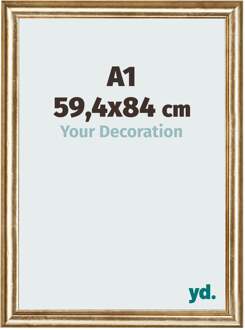 Fotolijst A1 - 59,4x84 cm - Goud Antiek - MDF - Lazio - 59.4x84 cm