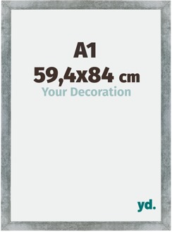Fotolijst A1 - 59,4x84 cm - IJzer Geveegd - MDF - Mura - 59.4x84 cm