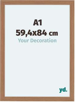 Fotolijst A1 - 59,4x84 cm - Noten- Hout - Licht - MDF - Como Notenhout Licht - 59.4x84 cm