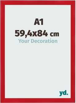 Fotolijst A1 - 59,4x84 cm - Rood - MDF - Pisa - 59.4x84 cm